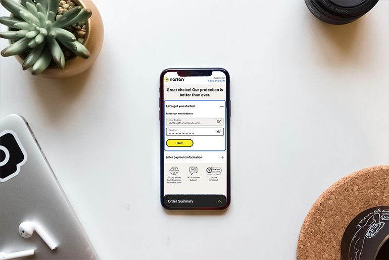 updated checkout branding look on phone
