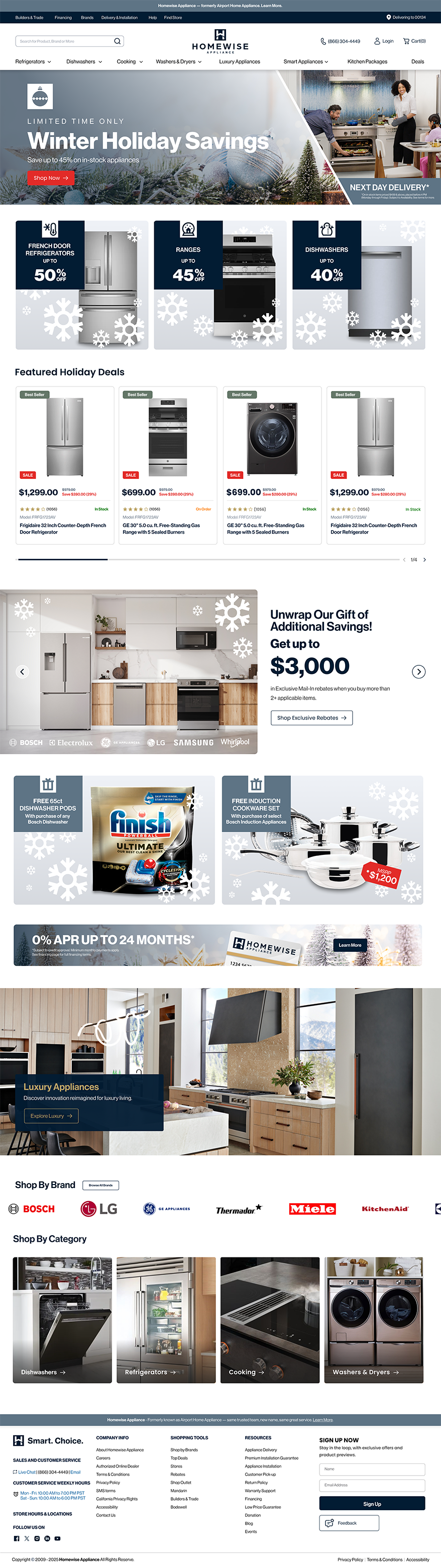 Homewise Appliance Homepage