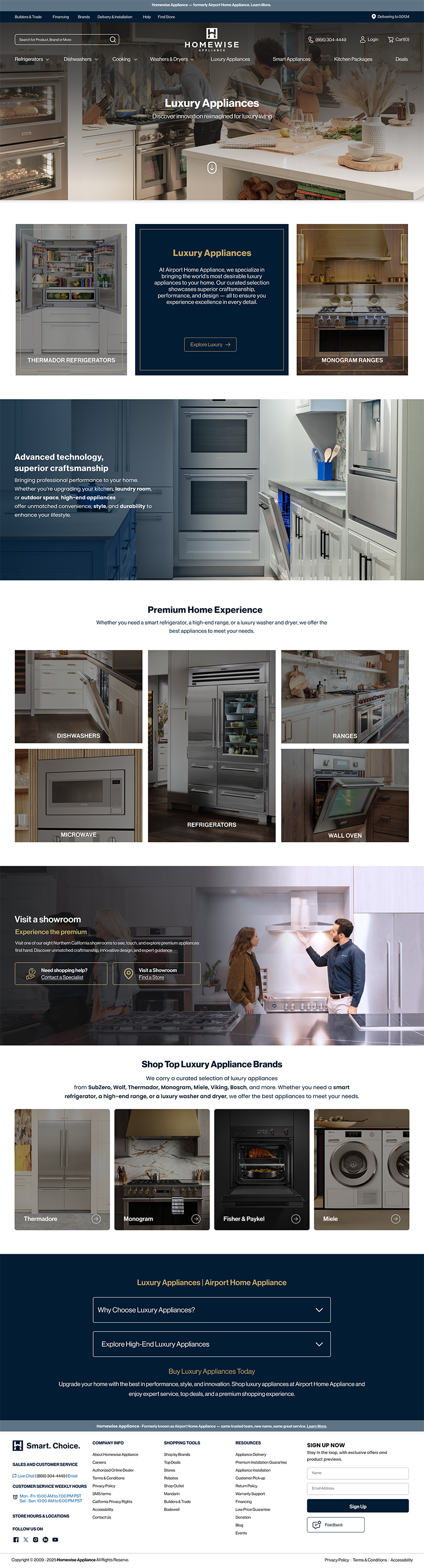 Homewise Appliance Luxury Landing Page
